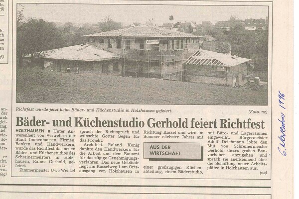 Tageszeitung Neubau 1996